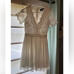 Lulu's White Lace Formal Dress